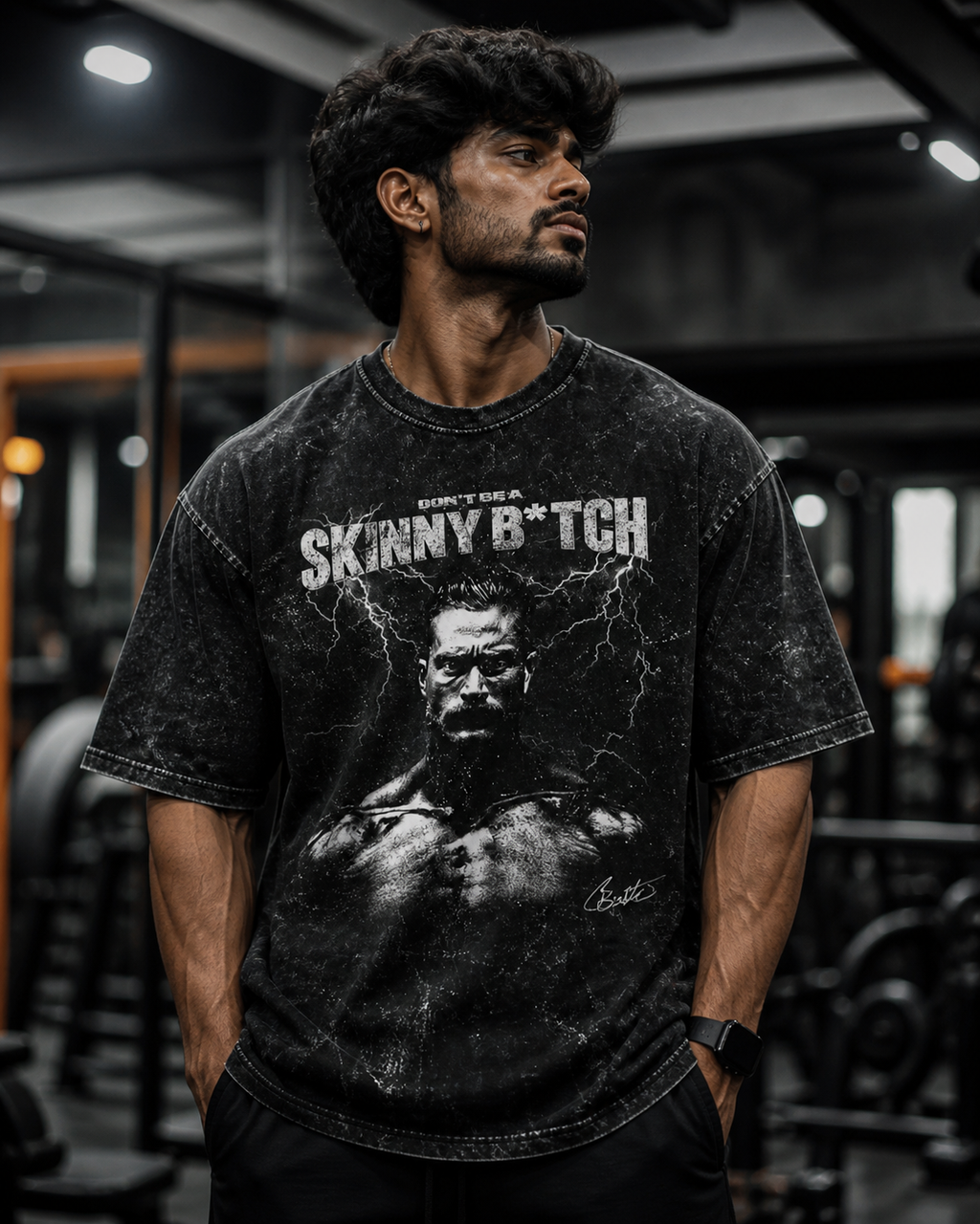 Savage Bulk Acid Wash Oversized Tee