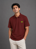 Brick Red Drip Polo