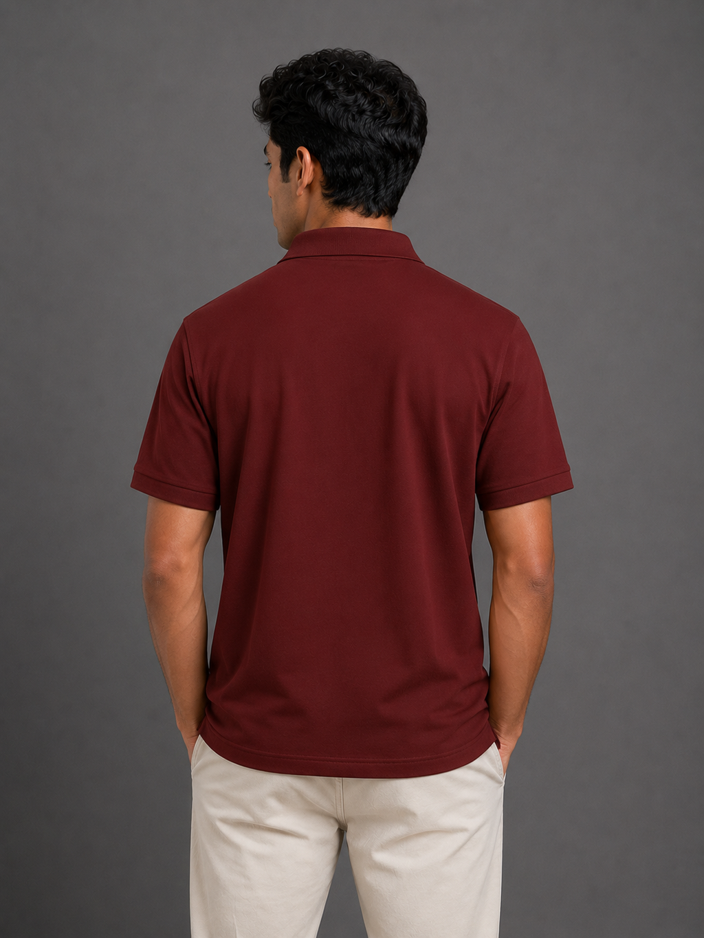 Brick Red Drip Polo