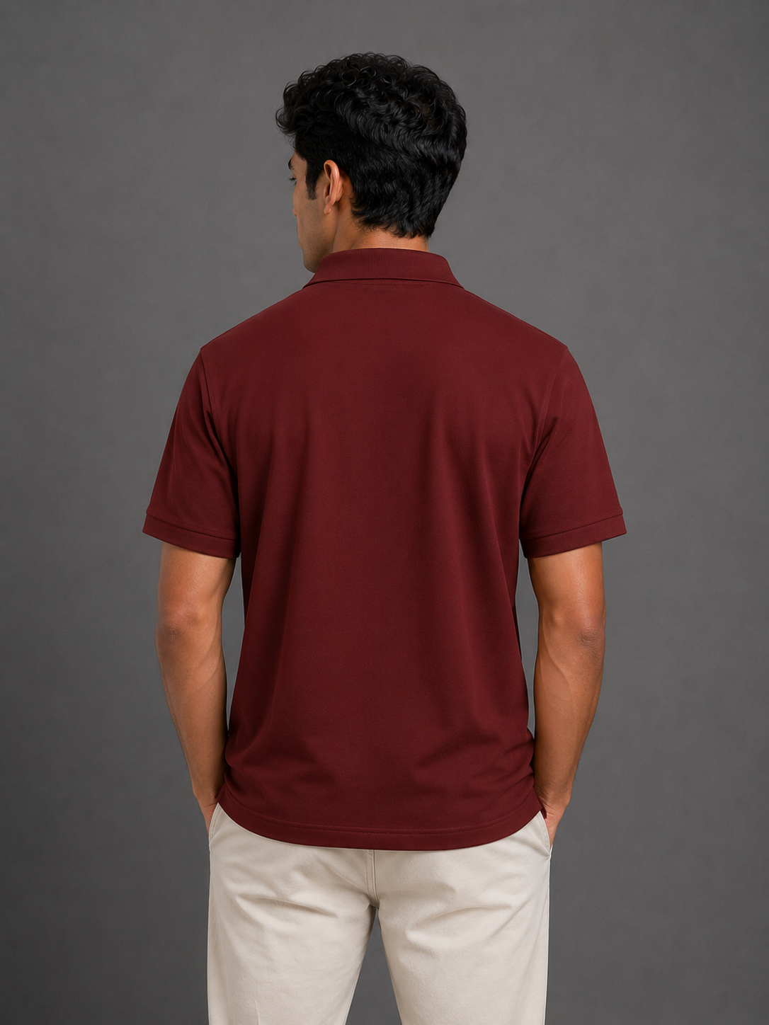 Brick Red Drip Polo