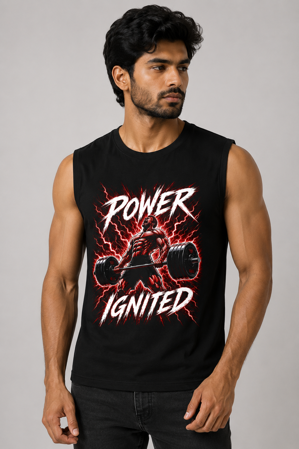 Power Ignited Tank Top(Navy Blue)
