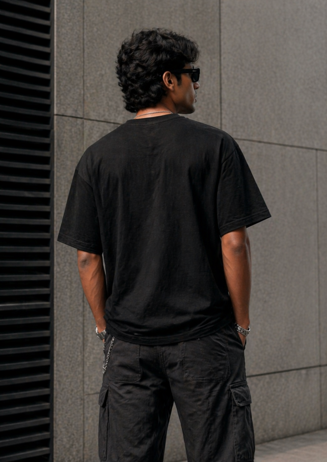 Icon Star Oversized Tee – Black