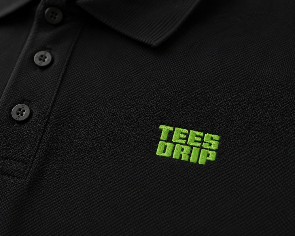 Brick Red Drip Polo